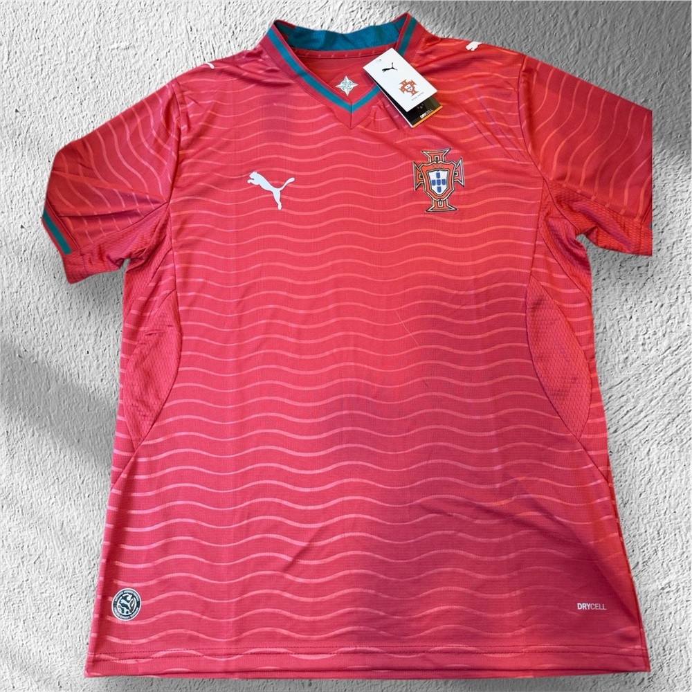 Puma Red and Teal Soccer Jersey